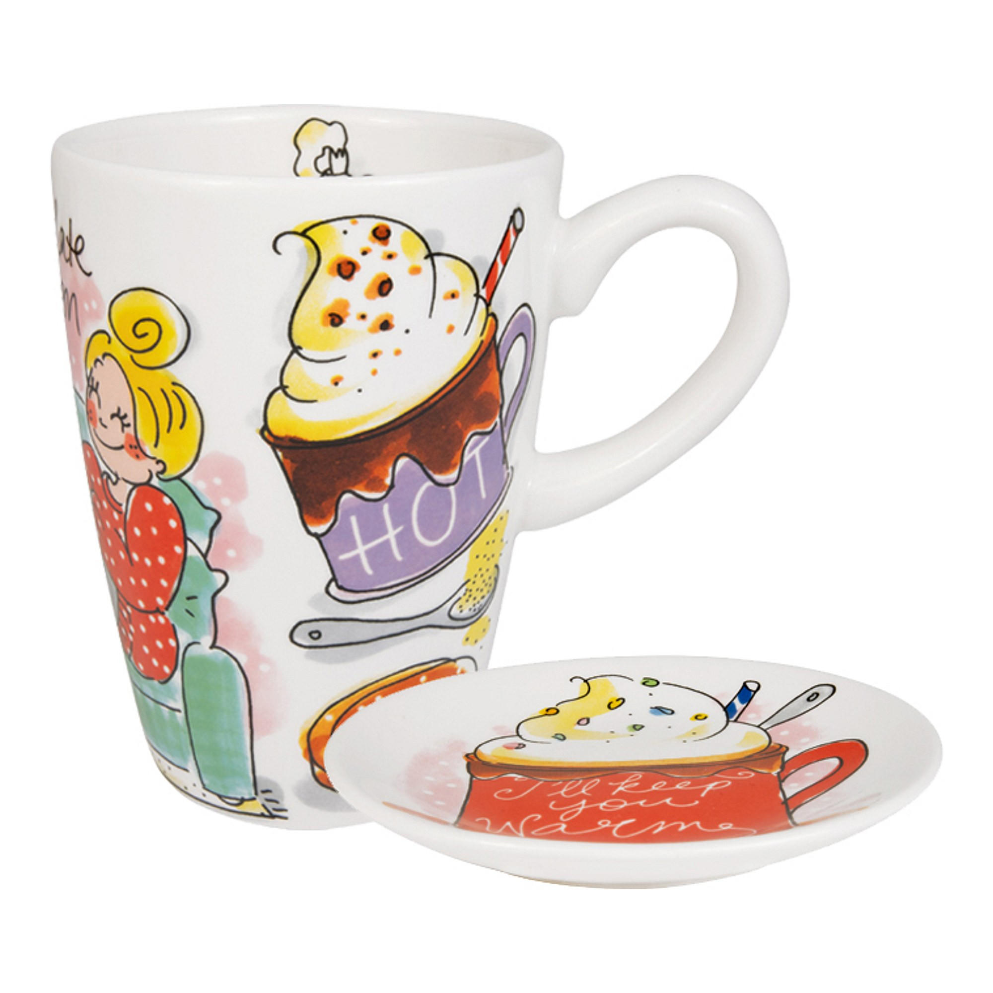 SET 2-tlg. Hot Chocolate Season in Bunt - 0,5 L - Multicolor, Keramik (0.5L) - Blond Amsterdam