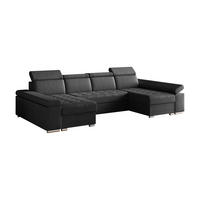 WOHNLANDSCHAFT - Ecksofa U - Luka U - Dunkelgrau (Twist 23) - Dunkelgrau, Holzwerkstoff (330/94/168cm) - Möblo