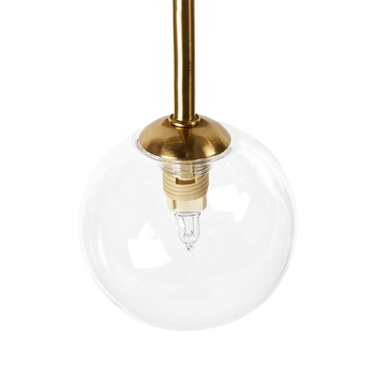 DECKENLAMPE Messing Maricao - Messingfarben, Glas (30/30/19cm) - Beliani