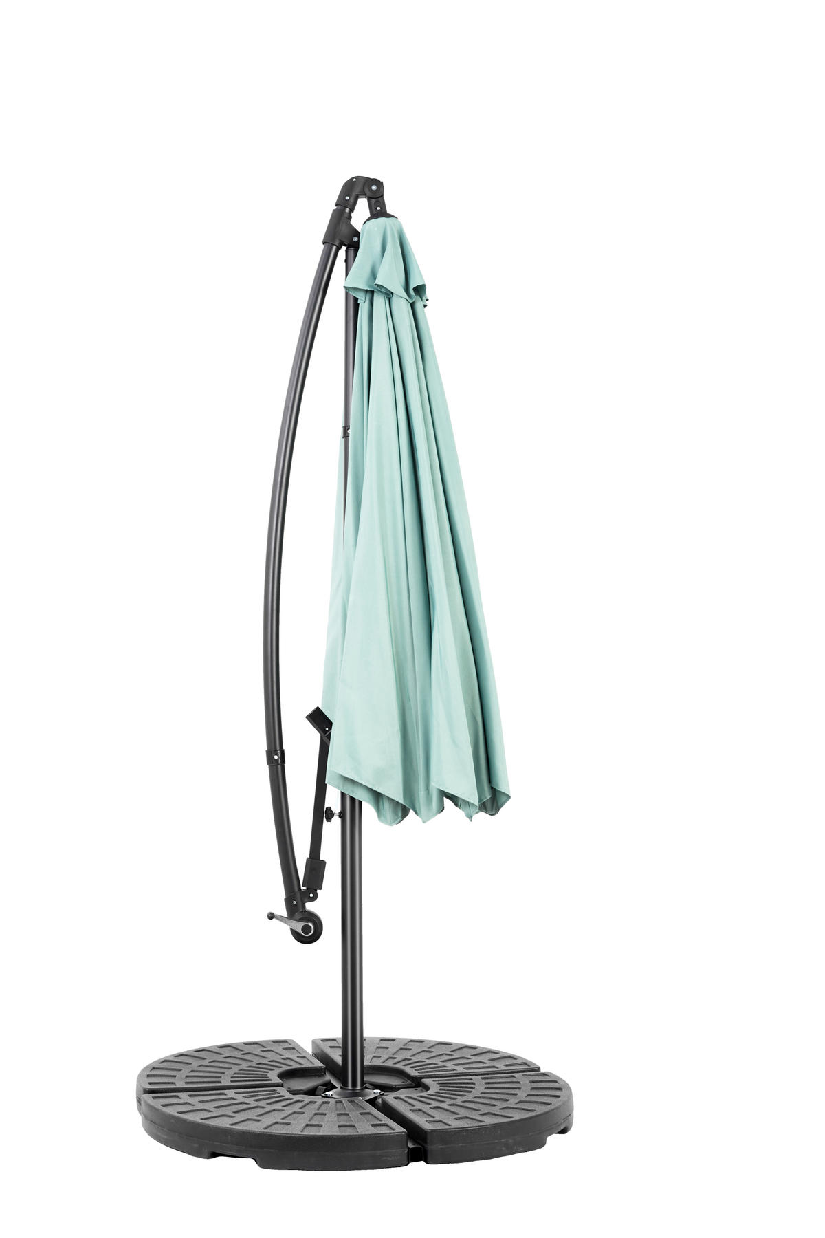 SONNENSCHIRM Rechteckiger Doppelseitig Hellgrün 4,5 m - Grün, Metall (294/294cm) - ComfortXL