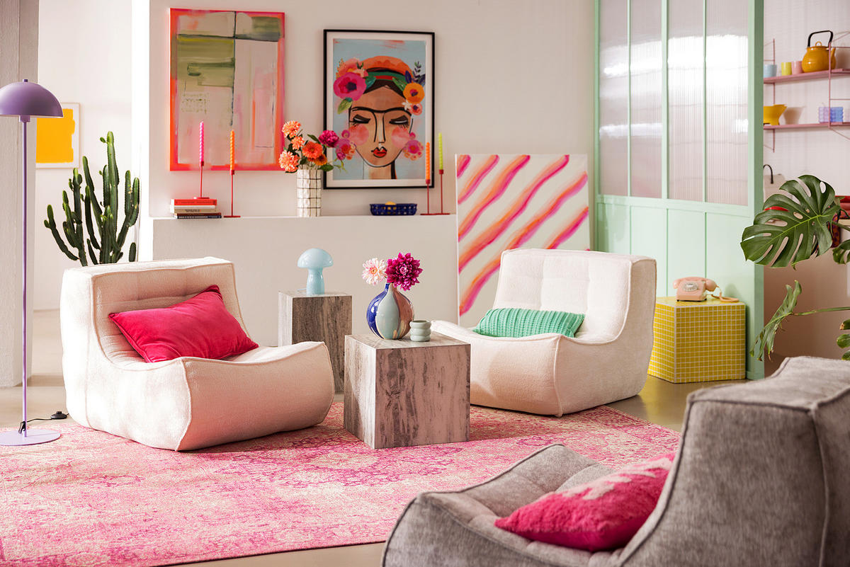 BEISTELLTISCH - Marmor - Hellgrau, Stein (40/40/40cm) - home24