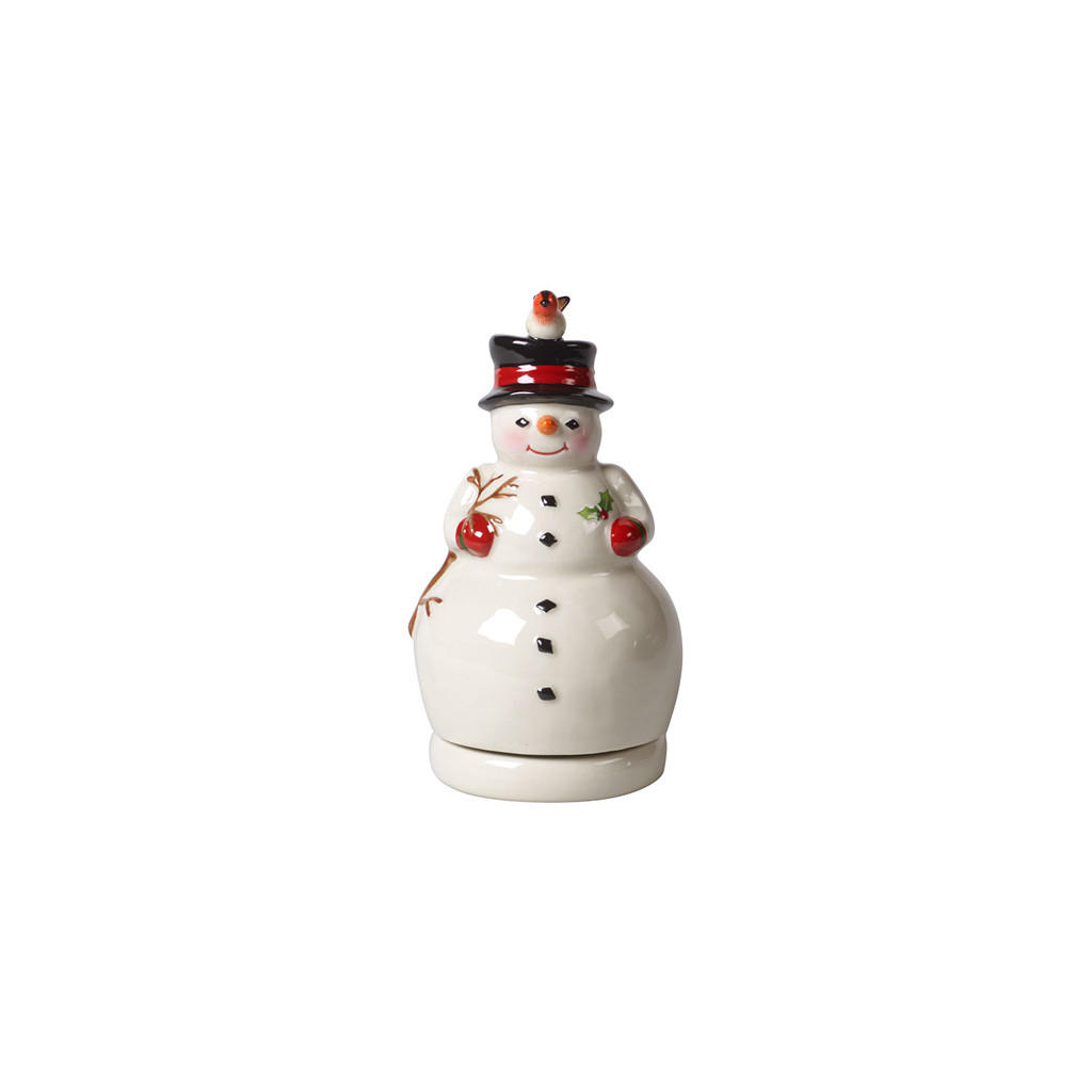 SPIELUHR "SCHNEEMANN" Nostalgic Melody bunt 15 cm - Multicolor, Keramik (11.5/12/21cm) - Villeroy & Boch