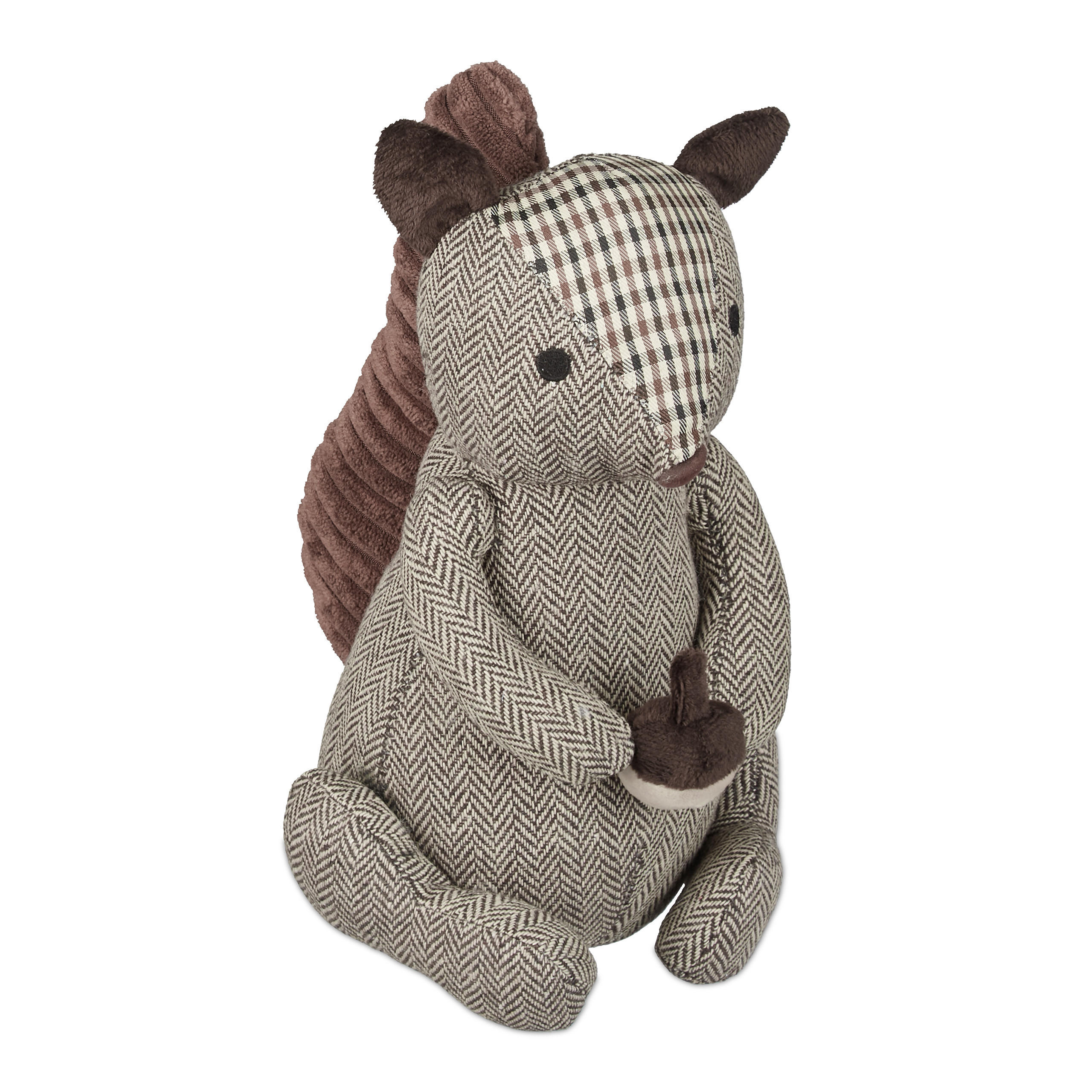 DÖRRSTOPP Brun ekorre - Brun, Textil/Naturmaterial (17/22cm) - Relaxdays