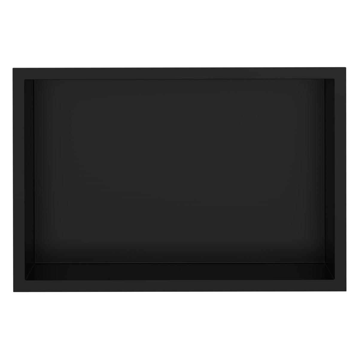 DUSCHNISCHE Schwarz 30/20 cm - Schwarz, Metall (22/10/32cm) - LuxeBath