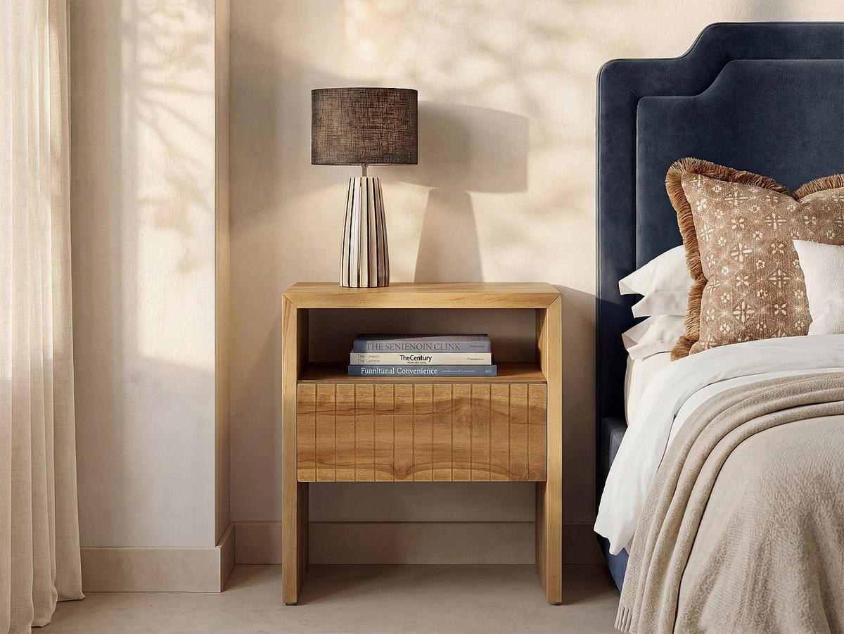 NACHTTISCH - 45 cm x 39 cm - Holz, Platte - Naturfarben Hell - REVUKA - Naturfarben, Holz (45/52/39cm) - Vente-Unique