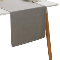 TISCHLÄUFER Hellgrau 40×180cm Leinenoptik, wasserabweisend & waschbar, lange Tischdeko für Esstisch - Hellgrau, Textil (40/180cm) - SHOPENTRA