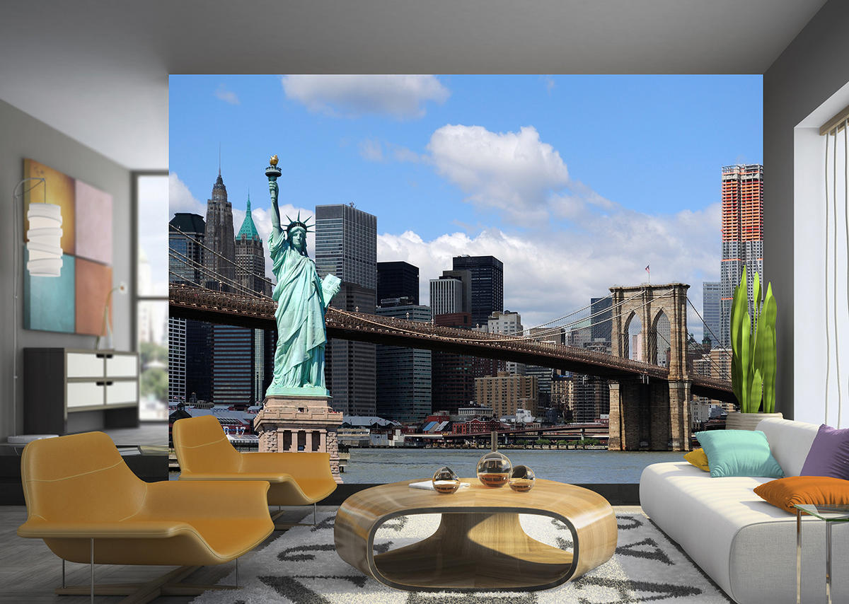 FOTOTAPETE New York 375 x 270 cm - Blau, Papier (375/270cm) - Sanders & Sanders