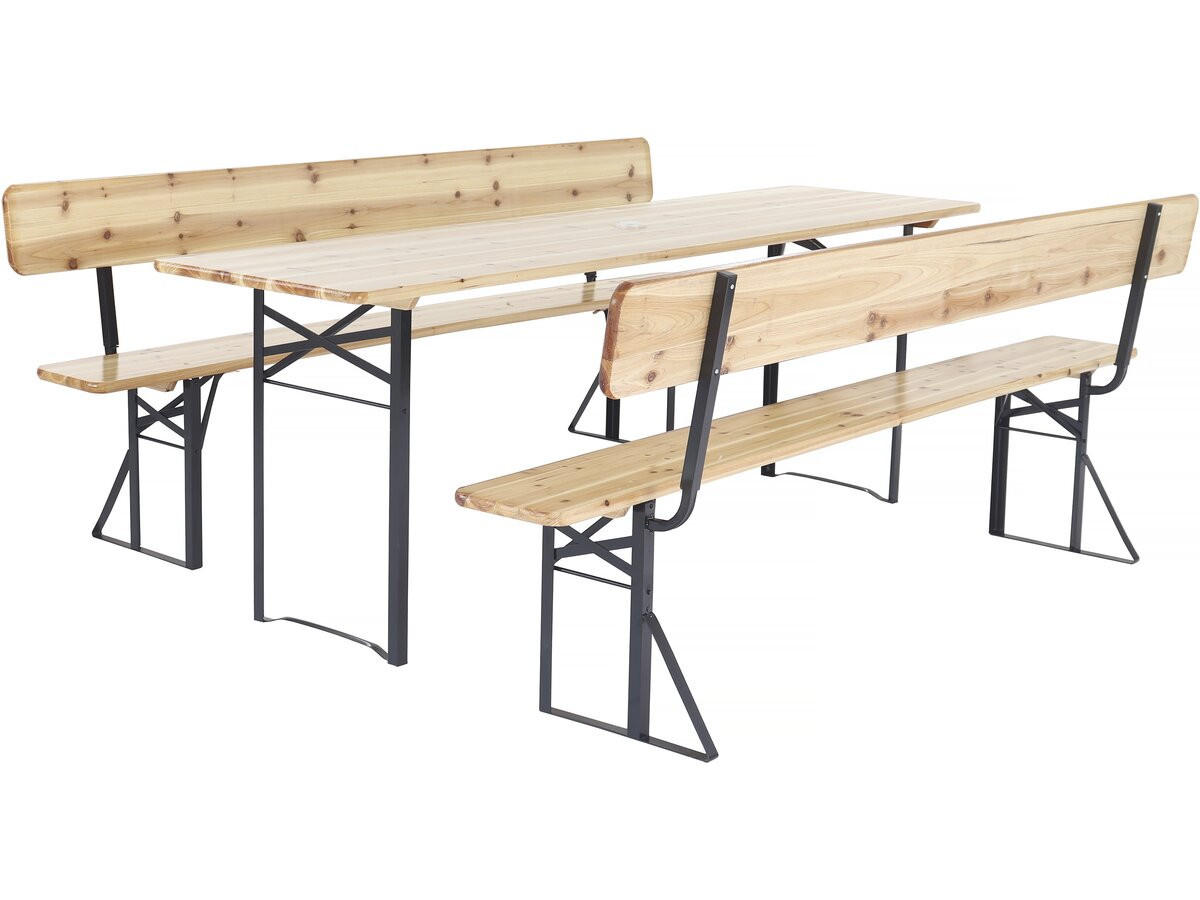 GARTEN-ESSMÖBELENSEMBLE lisbonne - Hellbraun, Holz - Habitat Garten