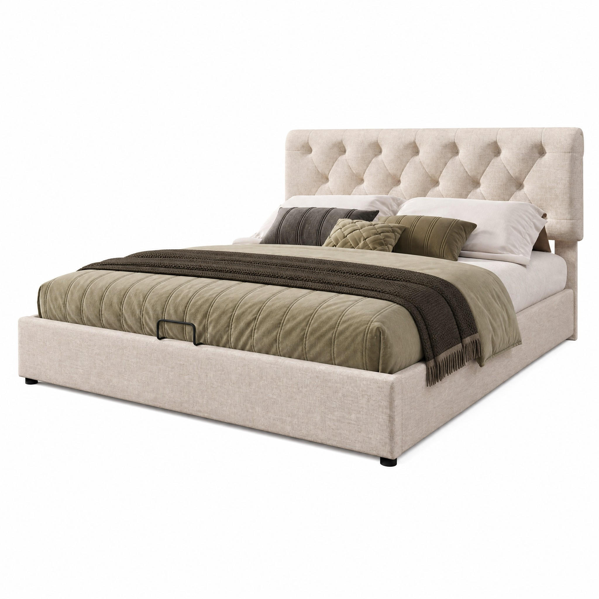 Beauniv Polsterbett Beige 160x200 cm