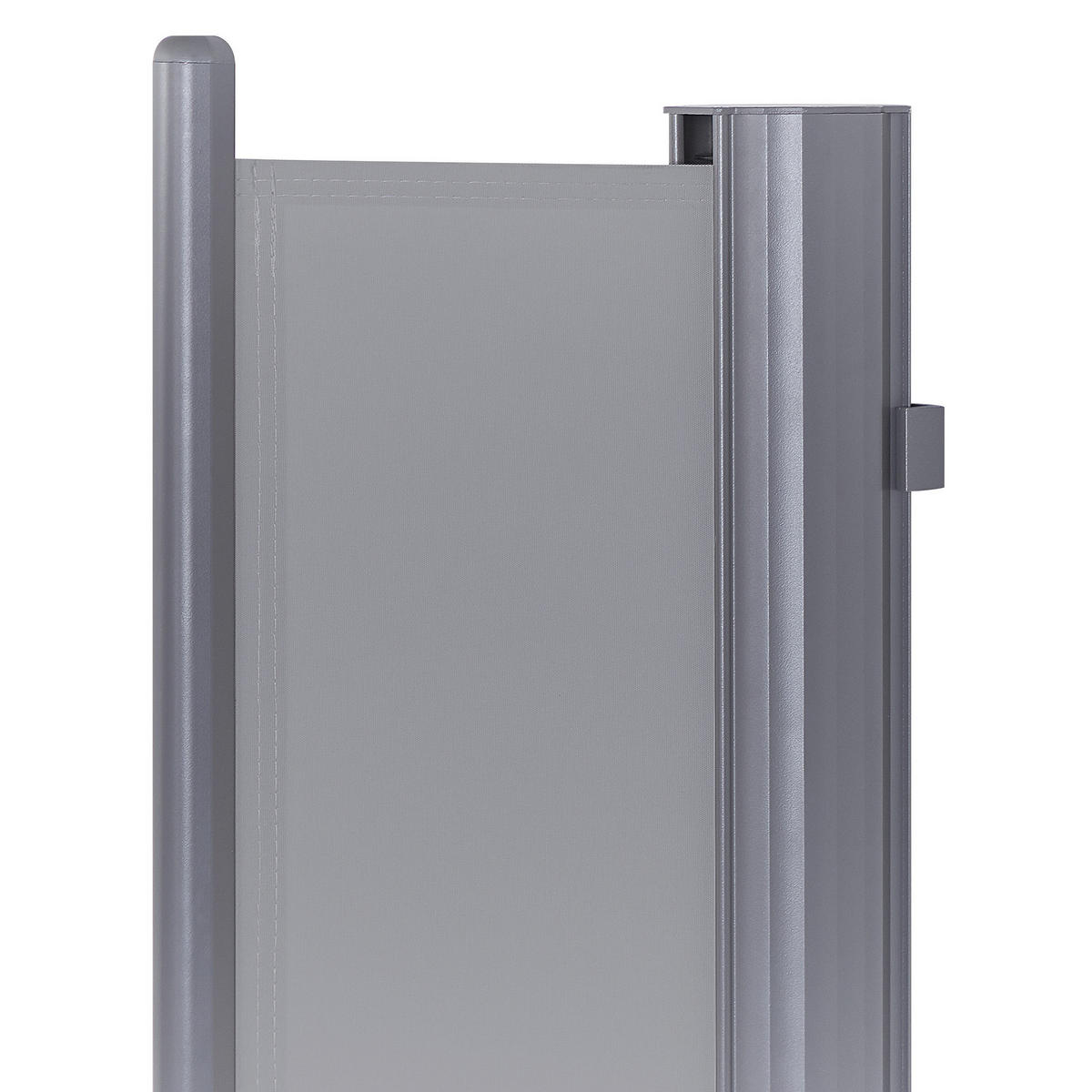 SEITENMARKISE hellgrau ausziehbar 160/300 cm Dorio - Silberfarben/Grau, Kunststoff (305/160/9cm) - Beliani
