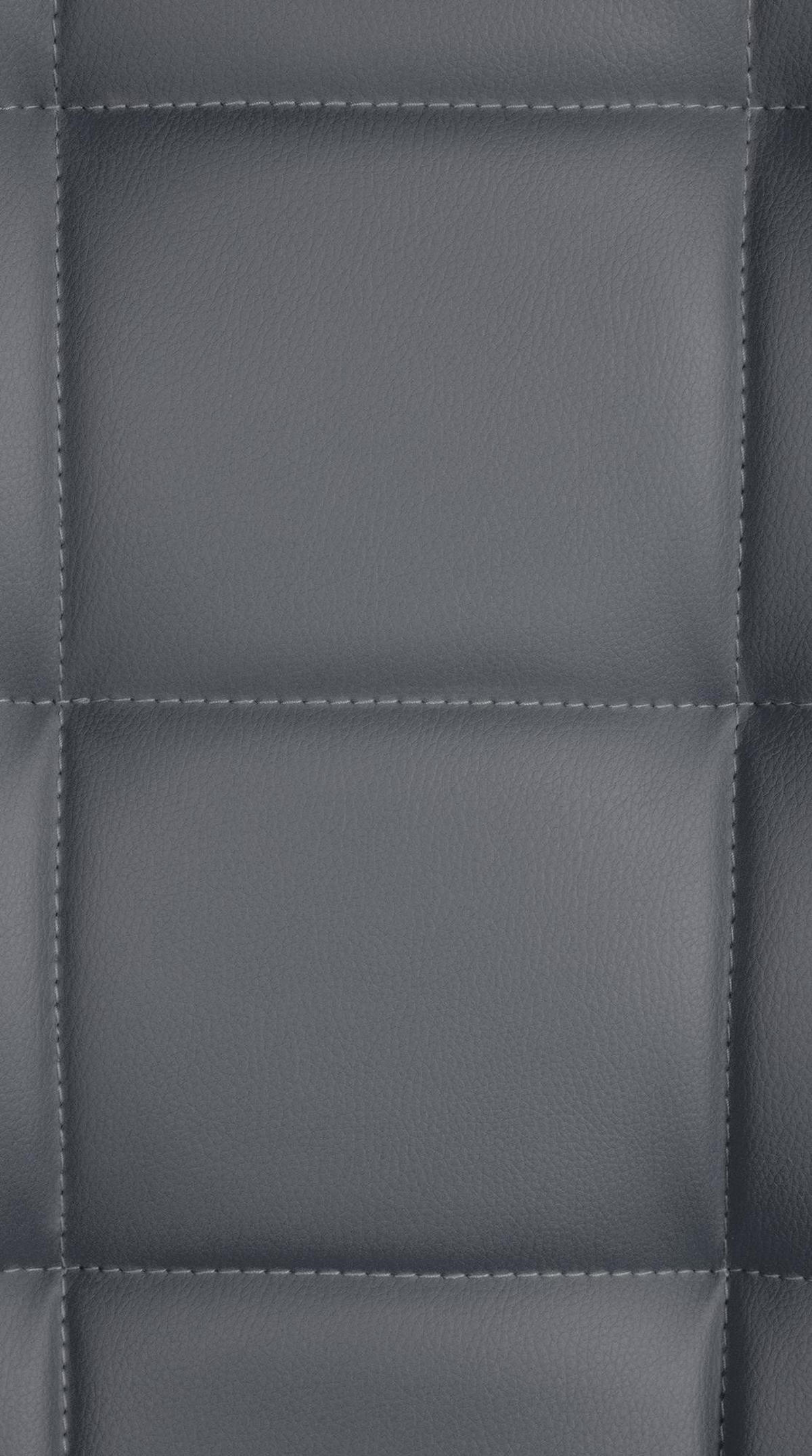 BARHOCKER Lederlook grau - Schwarz/Grau, Textil/Metall (45/112/54cm) - CLP