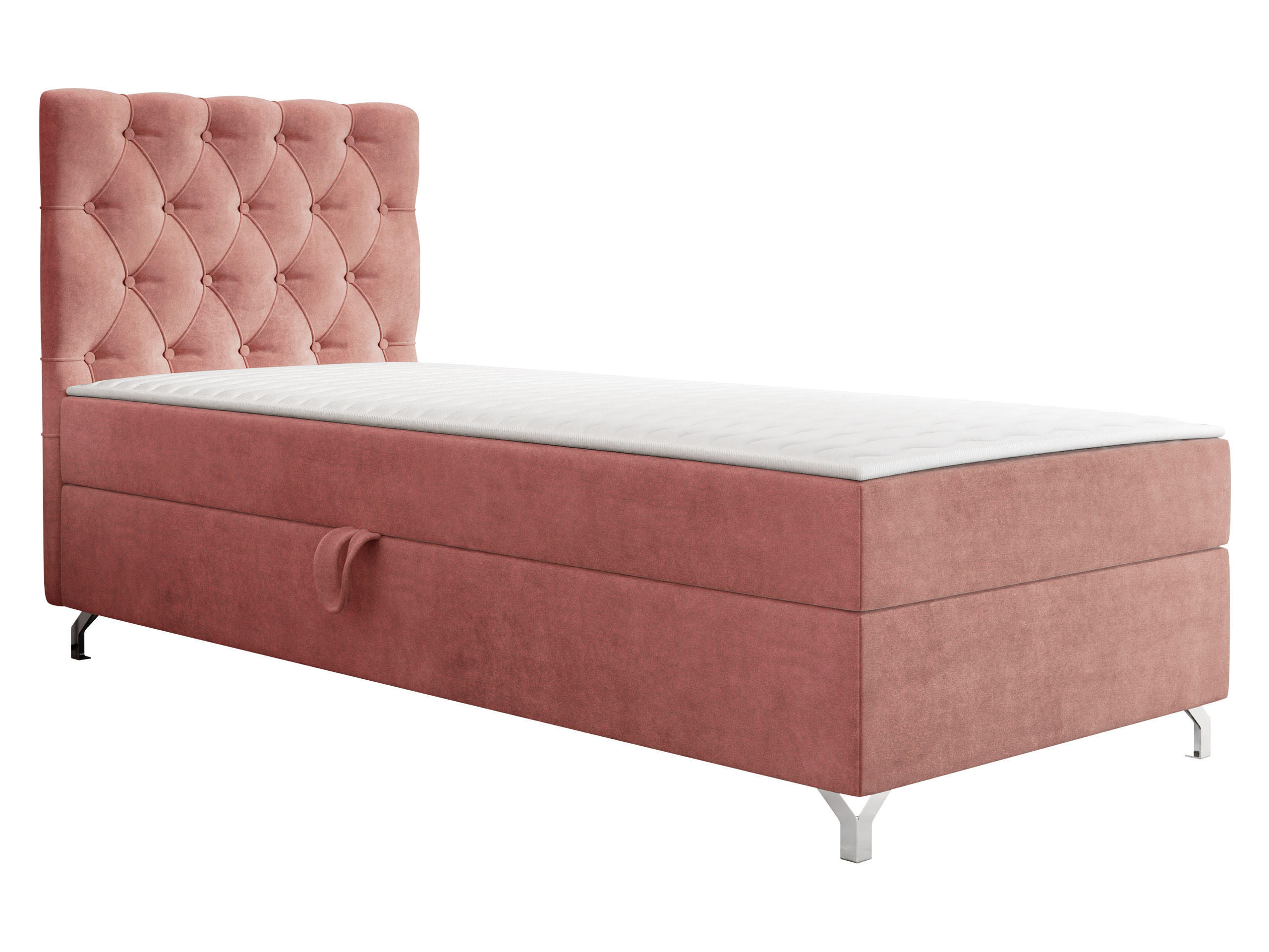 BOXBETT Chester 1, Seite: Links - Silberfarben/Bronzefarben, Holz/Textil (80/200cm) - MIRJAN24