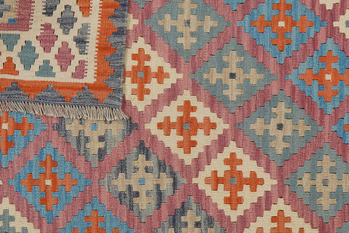 KELIM-TEPPICH handgewebt Gashgai Rosa 179/121 cm Schurwolle - Pink, Textil (121/179cm) - Looma