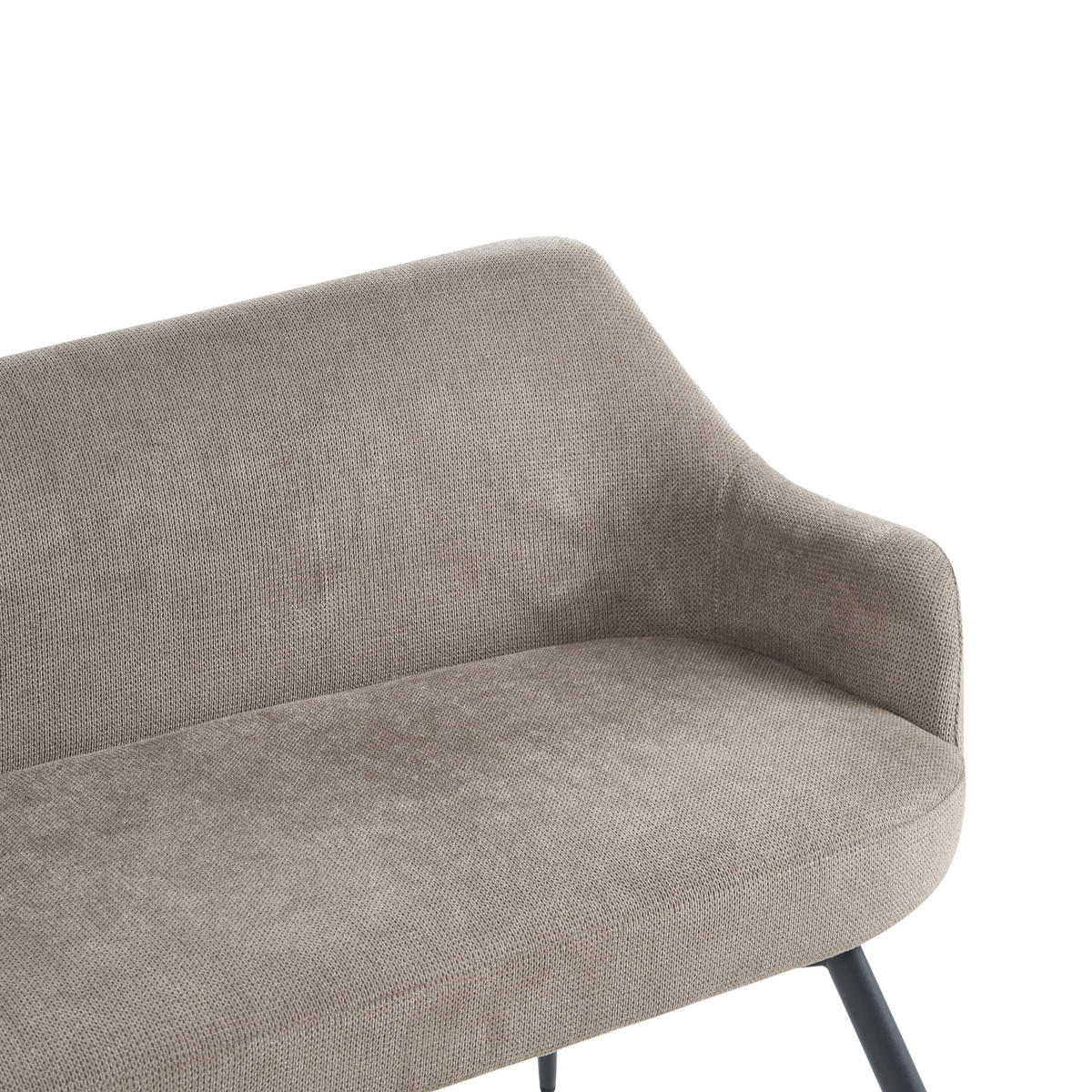 ESSZIMMERBANK 2-Sitzer Stoff Taupe Arendal - Taupe, Textil (134/79/58cm) - Beliani