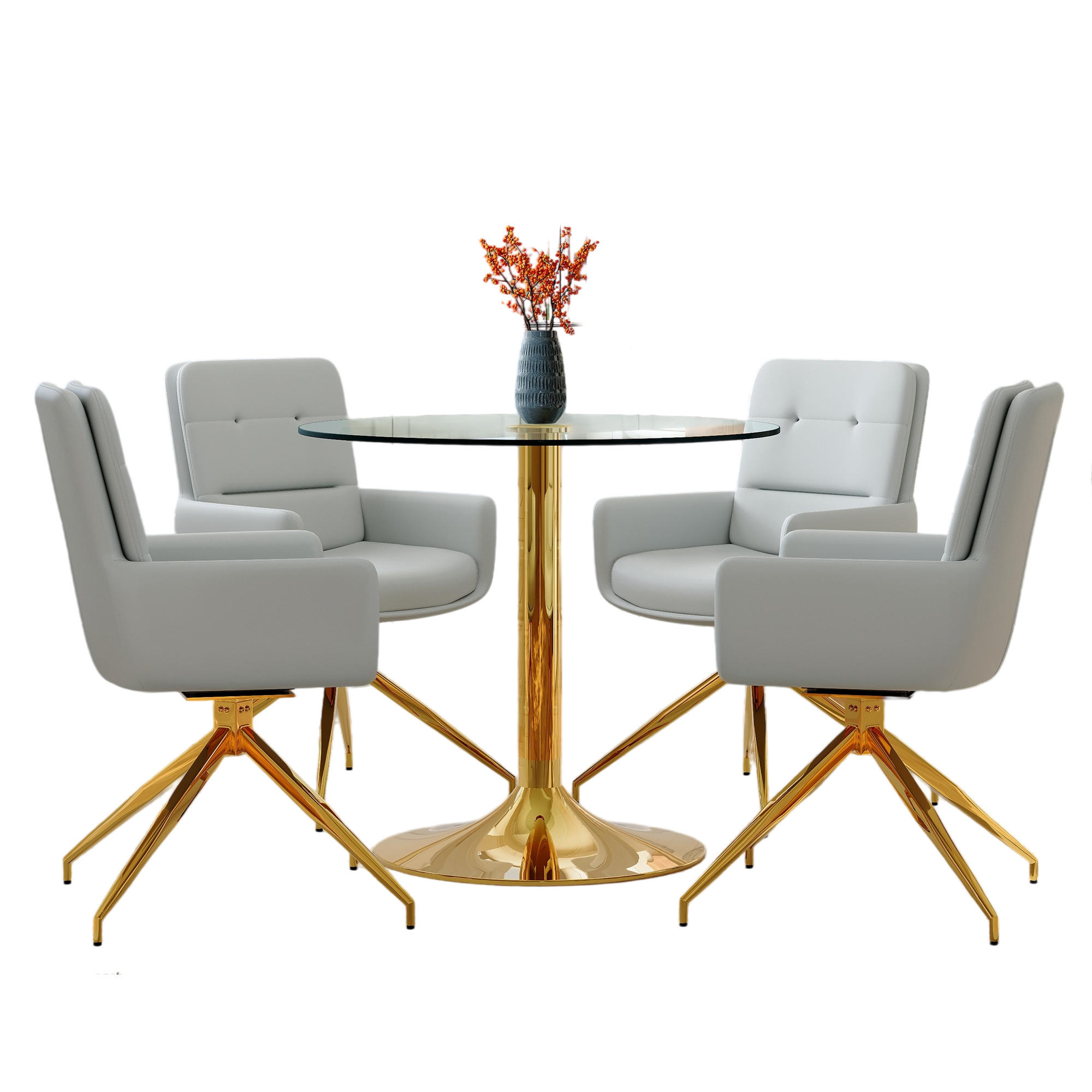 ComfortXL Essgruppe Hellgrau 85x75x85 cm