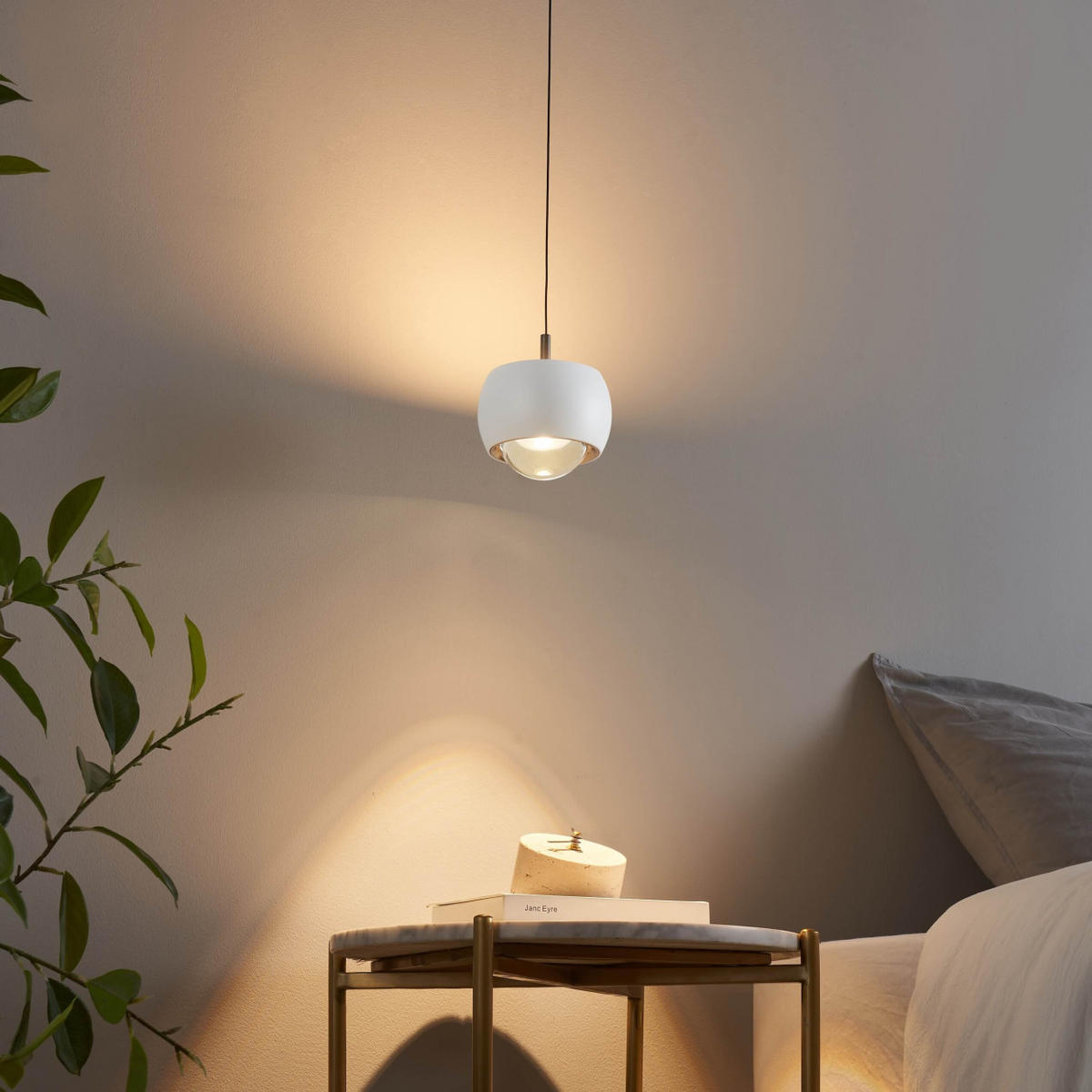 HÄNGELEUCHTE Finn, Weiß und Schwarz, 7.7cm - Schwarz, Metall (180/9/7.7cm) - KOSILUM