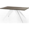 ESSTISCH Vance Weiß rechteckig ausziehbar, Dunkelgrauer Chicago Beton 140-240/80/76 cm - Dunkelgrau/Weiß, Holzwerkstoff/Metall (140/80/76cm) - WFL GROUP