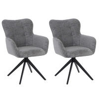 ESSZIMMERSTUHL Grau 2er-Set - Grau, Textil (63/93/70cm) - MCW