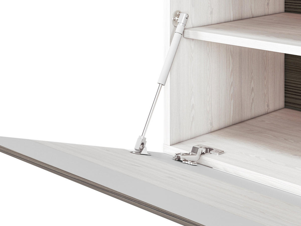 SCHUHBANK – 80 cm – Blanco – Grau / Kieferfarben - Grau/Kieferfarben, Holzwerkstoff (80/54/42cm) - hi-markt