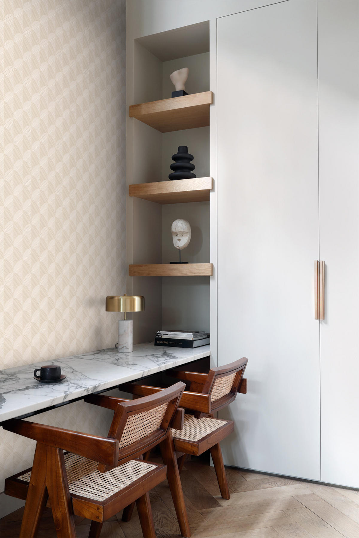 TAPETE 3D Muster 50 x 900 cm - Beige, Papier (50/900cm) - Origin Wallcoverings
