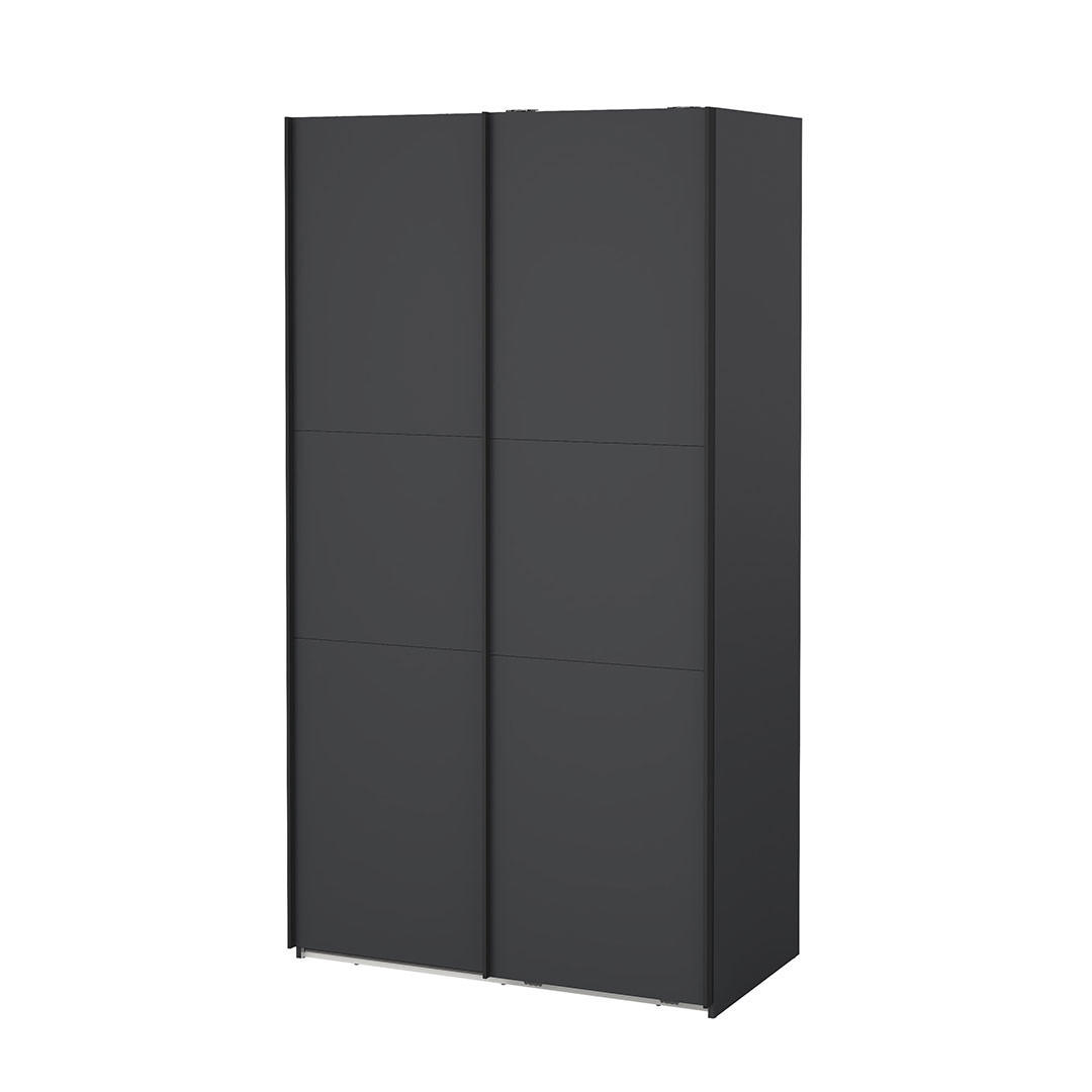 SCHIEBETÜRENSCHRANK, Como, Grau, Holzwerkstoff, 119 x 67 x 221 cm - Grau, Holzwerkstoff (119/221/67cm) - ebuy24
