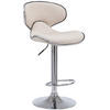 BARHOCKER Stoff creme - Chromfarben/Creme, Textil/Metall (46/88/49cm) - CLP