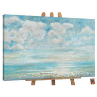 GEMÄLDE Abkühlung auf Keilrahmen 120x80 cm - Blau, Holz (120/80cm) - YS-art gallery