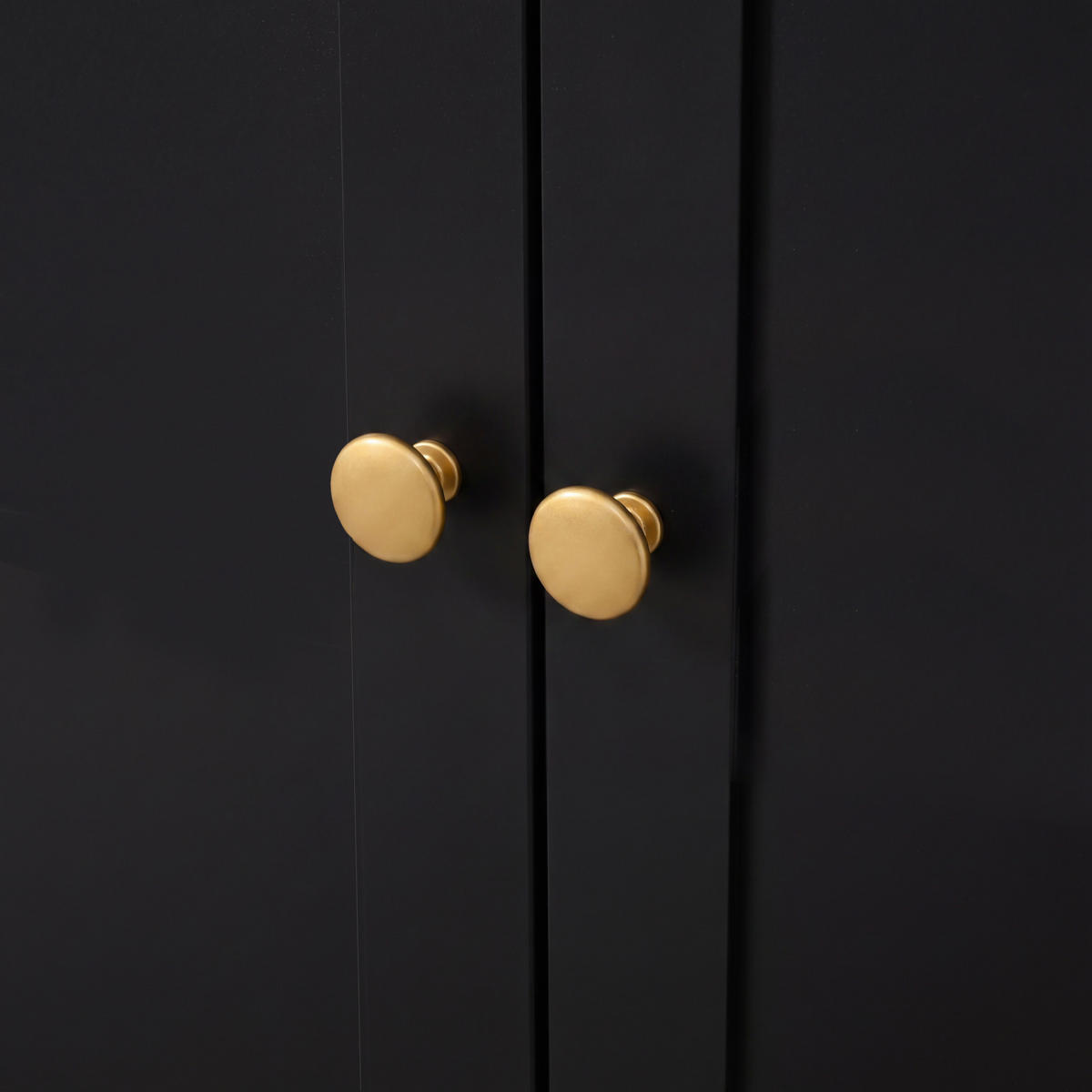 GARDEROBE-SET in Schwarz Flurmöbel Set mit Spiegel und Sitzbank für Flur, B100/T35/H180cm - Schwarz, Holzwerkstoff (100/180/35cm) - STILVORA