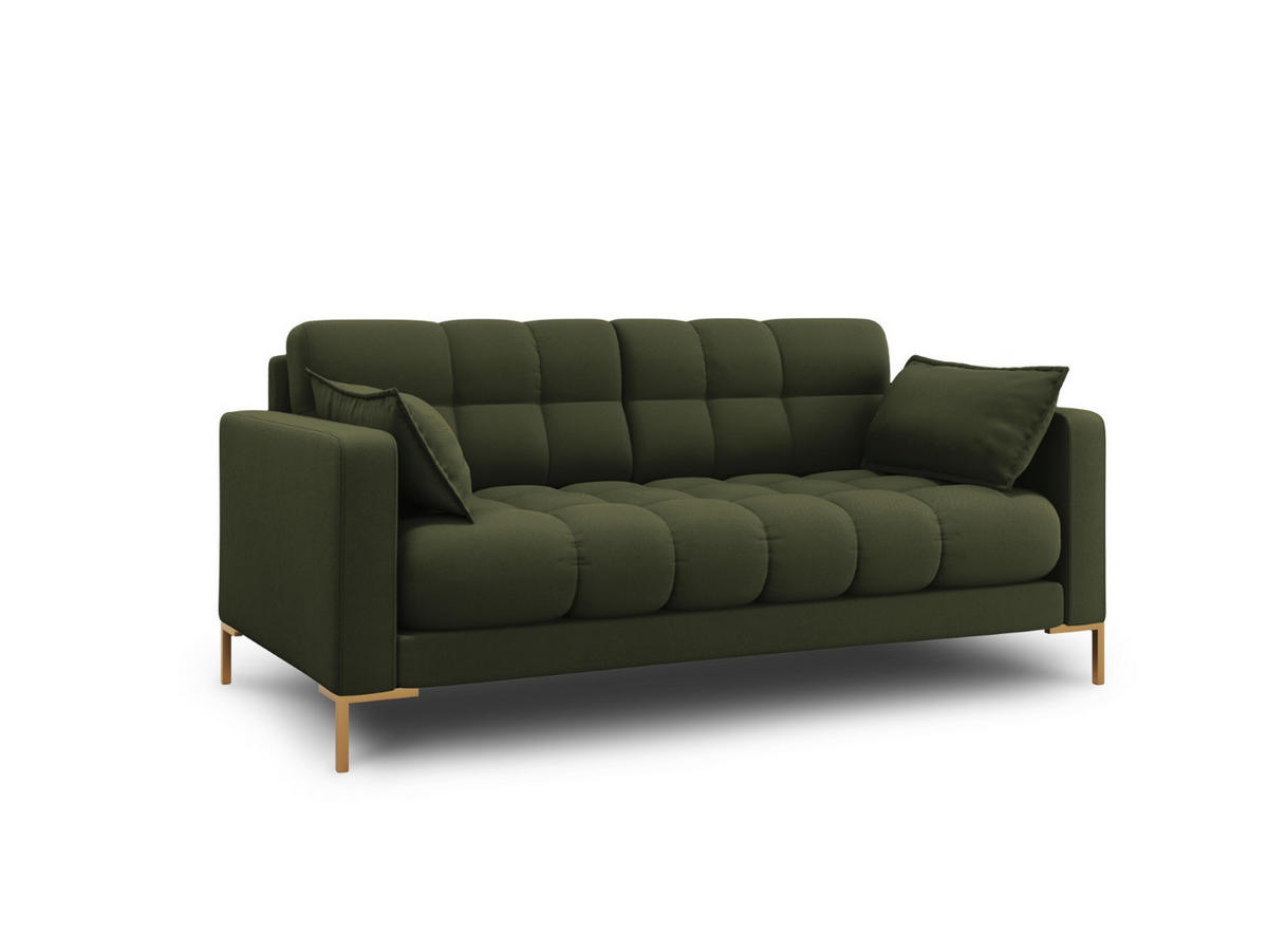 SOFA Mamaia aus strukturiertem Stoff grün 2 Sitzplätze - Grün, Textil (92/75/152cm) - Micadoni
