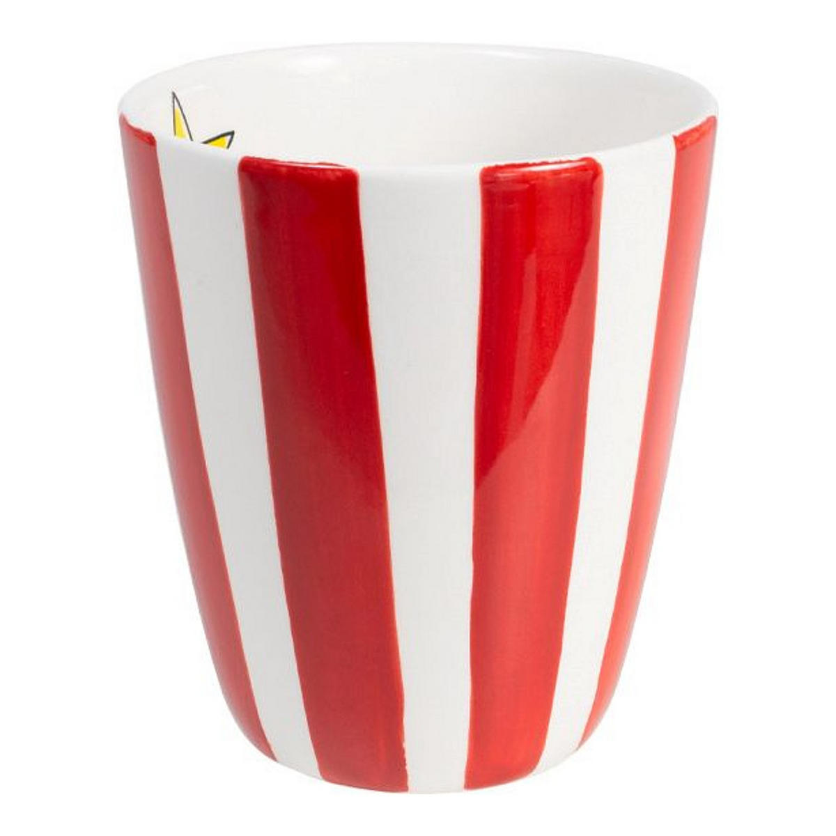 BECHER Roter Streifen in Rot - 350 ml - Rot, Keramik (0.35L) - Blond Amsterdam