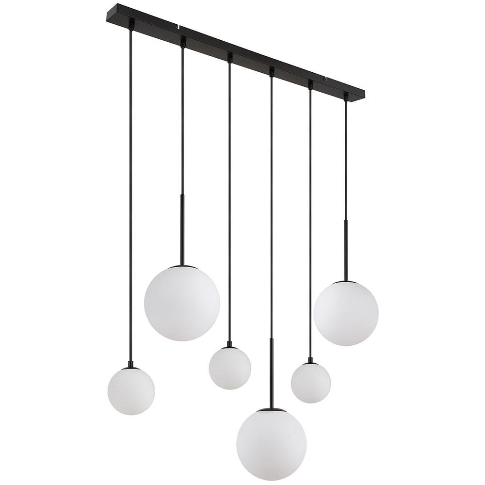 LED HÄNGELEUCHTE Hallie Schwarz Matt - Schwarz, Glas (91/20/117cm) - Globo Lighting