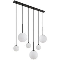 LED HÄNGELEUCHTE Hallie Schwarz Matt - Schwarz, Glas (91/20/117cm) - Globo Lighting