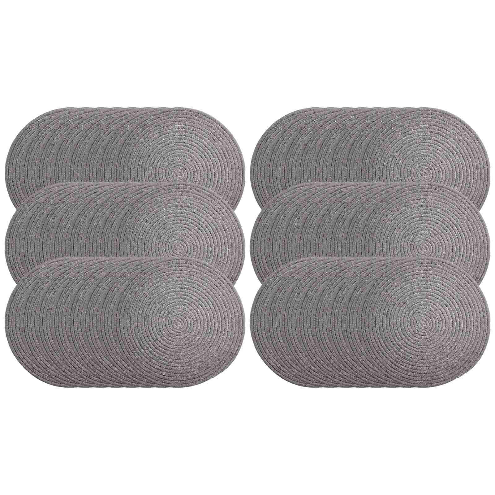 PLATZMATTEN Tavolo Hellgrau ø 35 cm 48er Set - Hellgrau, Textil (35cm) - Ritzenhoff Breker