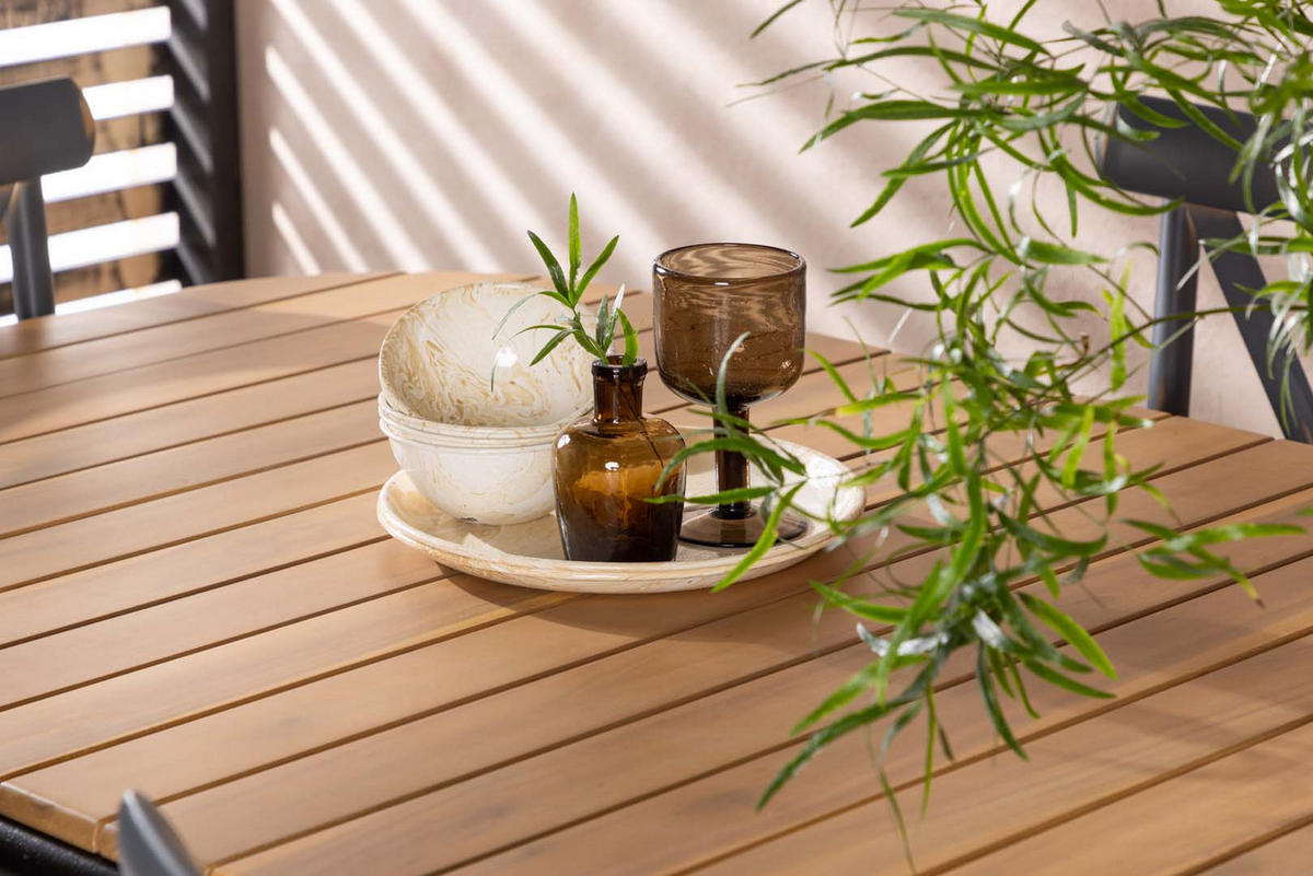 GARTENSET dunkelgrau - Dunkelgrau, Holzwerkstoff - ebuy24