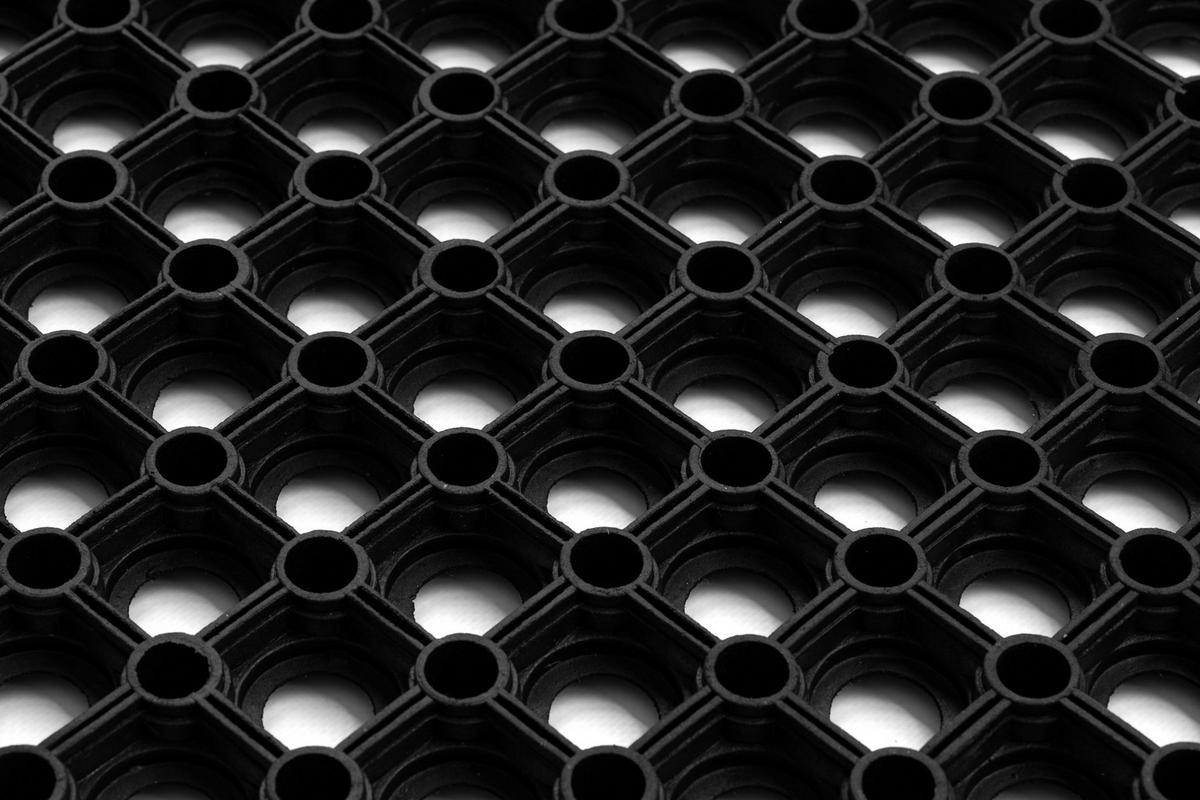 FUSSABTRETER gummi 80/120 cm - Schwarz, Textil (80/120cm) - rugsX