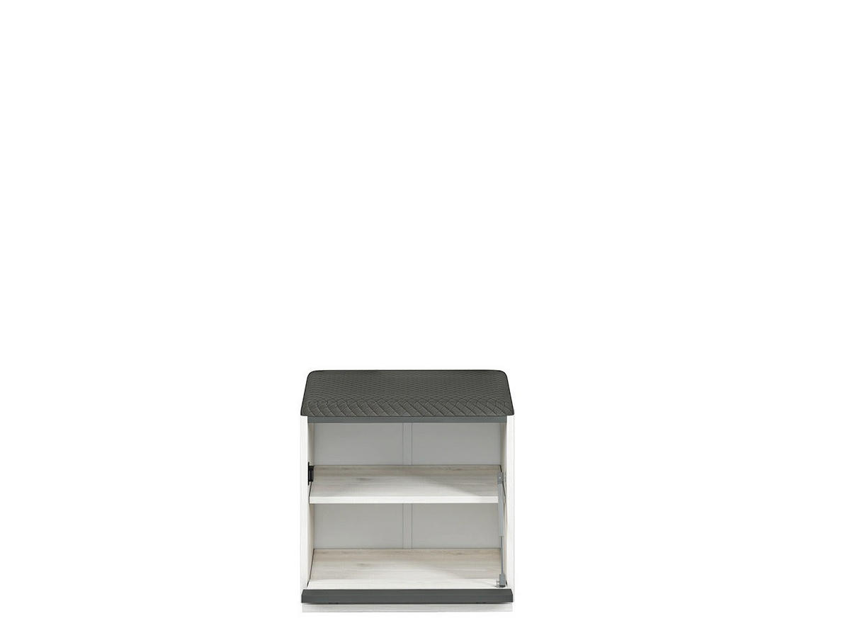 SCHUHSCHRANK – 50 cm – Hyga – Weiß / Kieferfarben - Weiß/Kieferfarben, Holzwerkstoff (50/47/34cm) - hi-markt