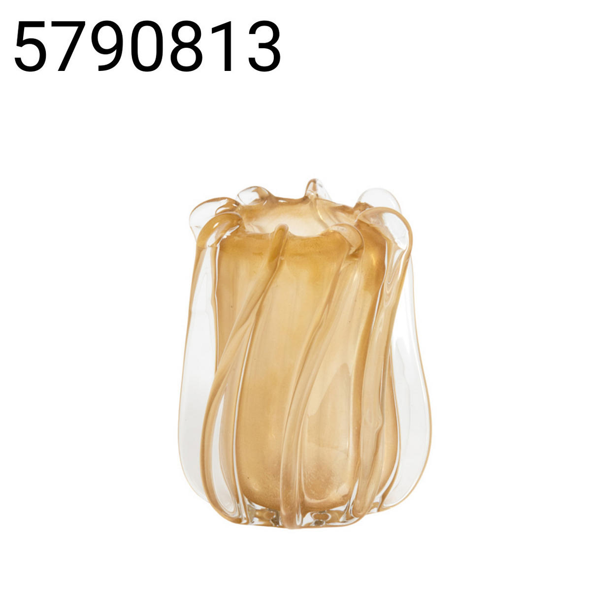 VASE Mirola - Weiß - 18.5/18.5/23 cm - Weiß, Glas (23cm) - Light & Living
