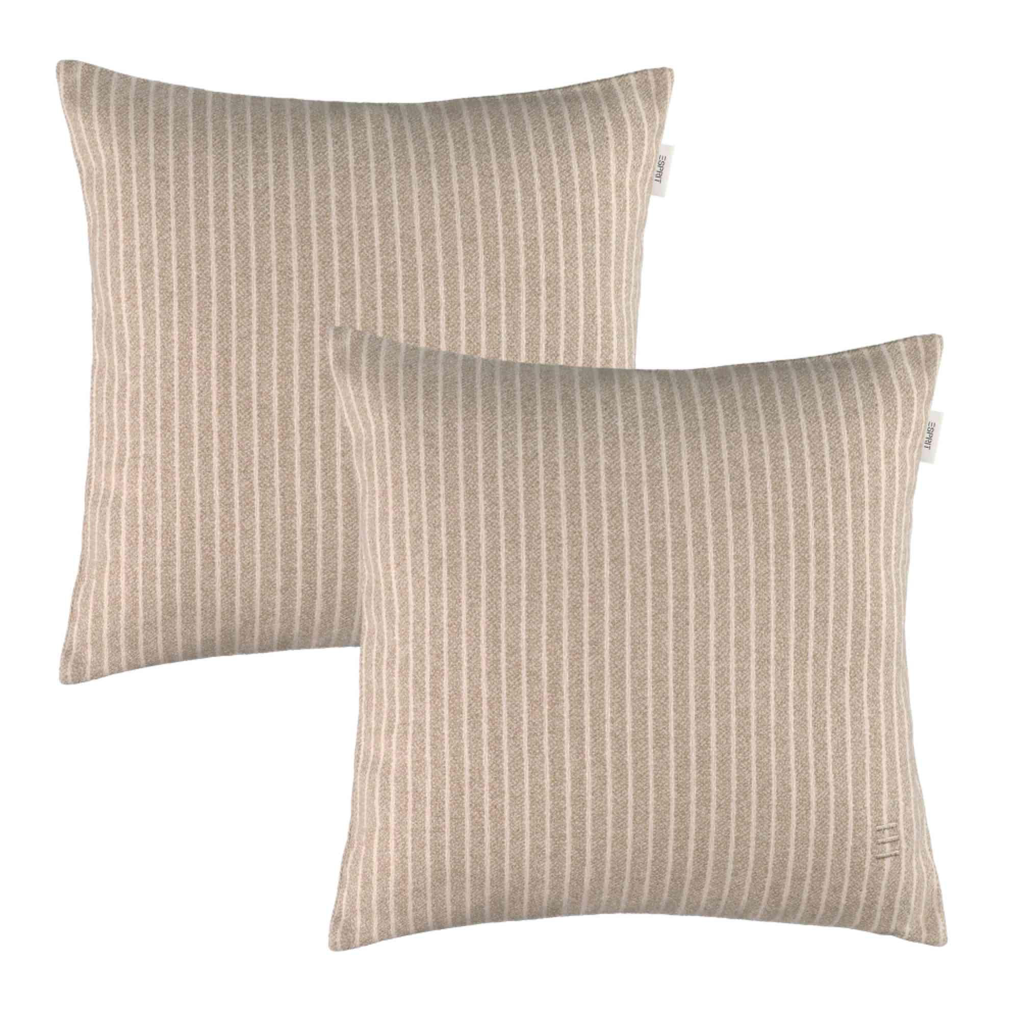 ZIERKISSENHÜLLE DEKOKISSENHÜLLE FUN STRIPE 2er Set - Beige, Textil (38/38cm) - Esprit