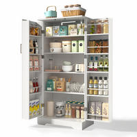 BUFFETSCHRANK 60/35/128 cm aus MDF mit LED-Sensorleuchte und verstellbaren Einlegeböden, Weiß - Weiß, Holzwerkstoff (60/128/35cm) - Redom