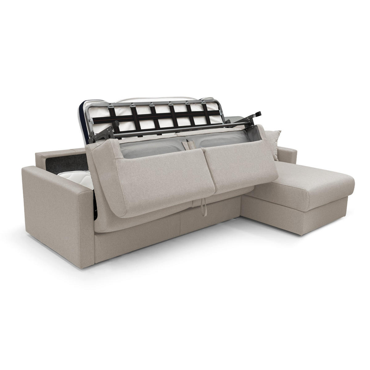 ECKSOFA LINKS Chris - Creme, Textil (268/96cm) - Divani.store