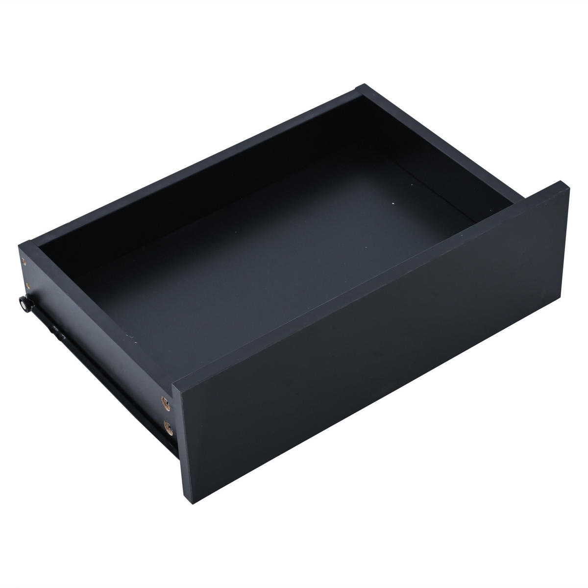 COUCHTISCH 100/50/45 cm Schwarz mit 2 Schubladen und LED-Beleuchtung - Schwarz, Holzwerkstoff (100/50/45cm) - OKWISH