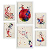 POSTER Set Mit 6 Von Alicia Und Dem Kleinen Prinzen Sammlung A3 & A4 Weißer Rahmen - Weiß, Papier (29/3cm) - Nacnic
