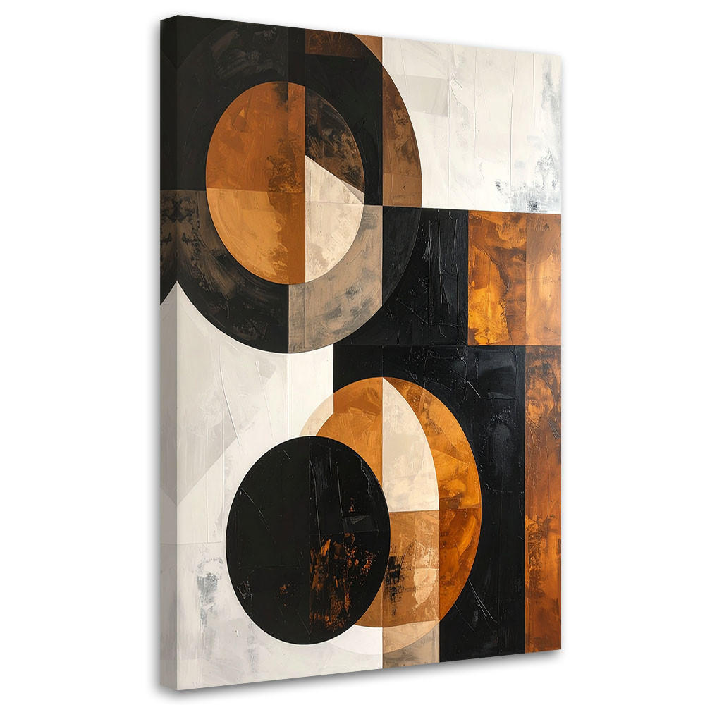 LEINWANDBILD 3D und geometrisch 60x90cm - Braun, Textil (60/90cm) - Feeby