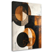 LEINWANDBILD 3D und geometrisch 60x90cm - Braun, Textil (60/90cm) - Feeby