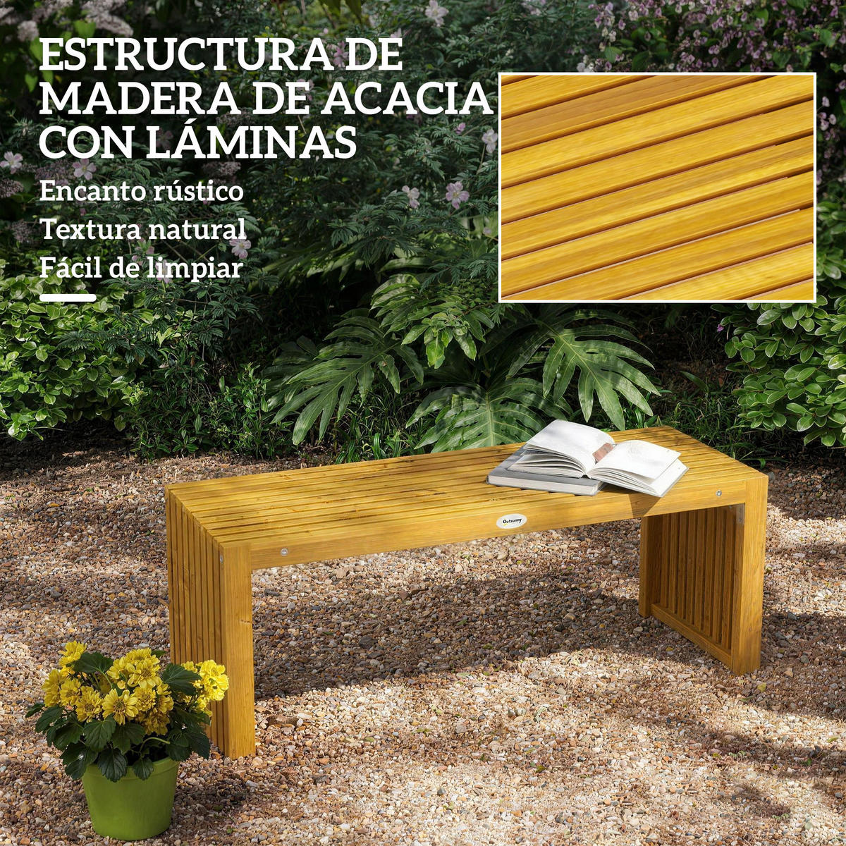 GARTENBANK,2-SITZER Holz Lattenrost,natur - Beige, Holz (110/45/30cm) - Vallsero