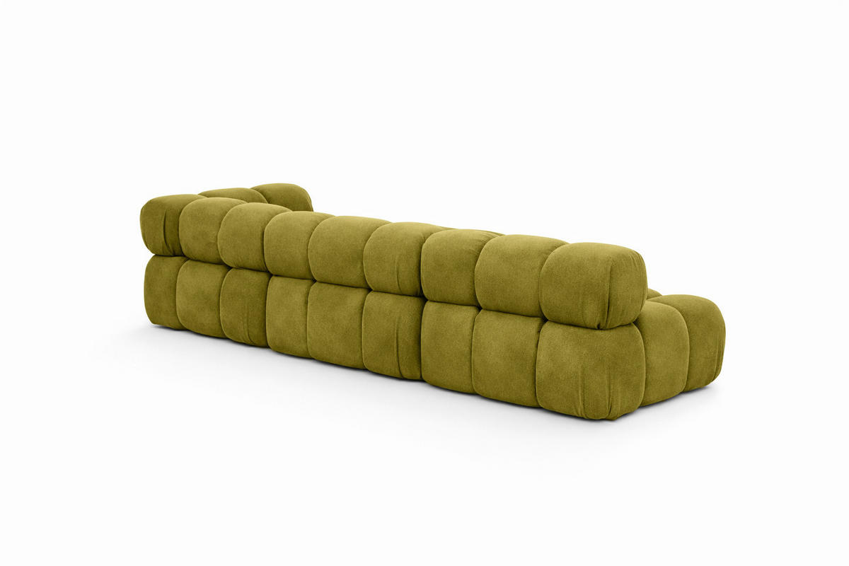 ECKSOFA L-Form Modulare, Veloursstoff Salvador, Olive, Links, Selia - Olivgrün, Holz (285/160cm) - Kaiser Möbel