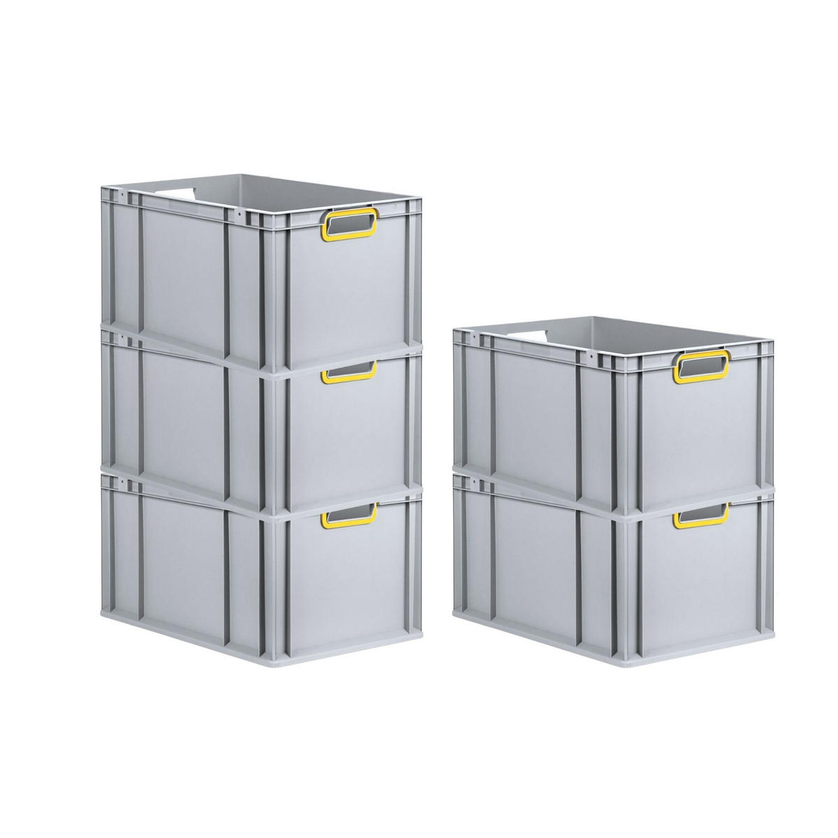 EUROBOX Nextgen Color 32x40x60cm 65 Liter Griffe Gelb Offen - Gelb, Kunststoff (40/32/60cm) - PROREGAL