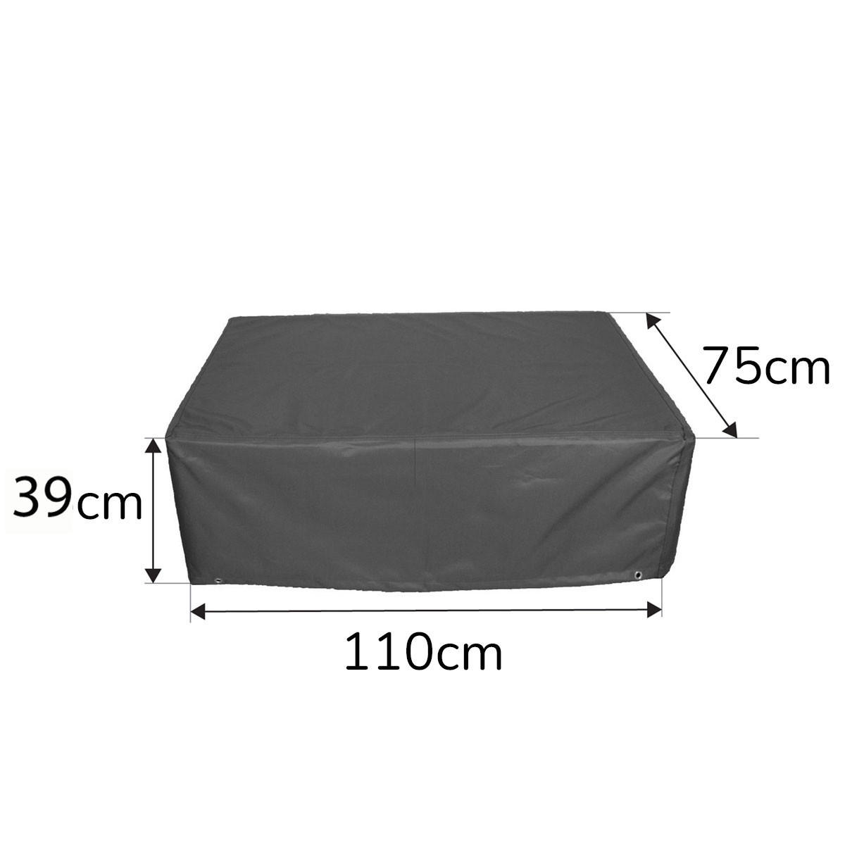 SCHUTZHÜLLE Abdeckung für Gartentisch B 115 x T 75 x H 39 cm - Grau, Textil (75/39/115cm) - Supellex