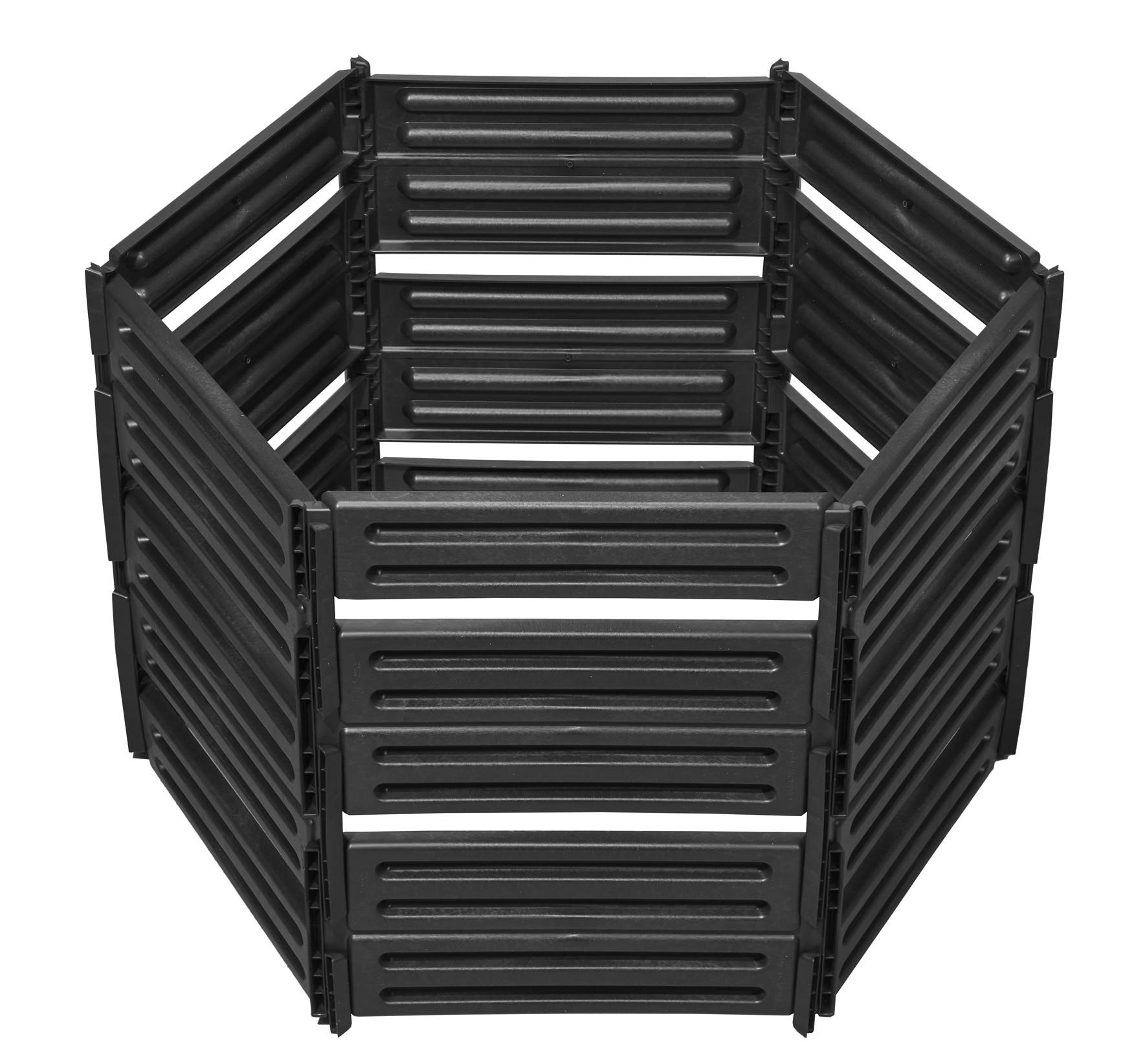 STECKKOMPOSTER 600 L, schwarz - Schwarz, Kunststoff (111/75/111cm) - GARANTIA