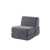 KLAPPBARES Schlafsofa Stoff mit 3-in-1-Funktion Grau 81/90,7/71 cm - Grau, Textil (90.7/71/81cm) - Redom